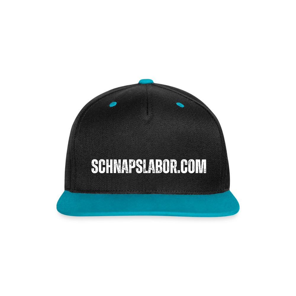 Schnapslabor - Kontrast Snapback Cap - Schwarz/Türkis