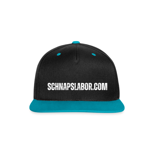 Schnapslabor - Kontrast Snapback Cap - Schwarz/Türkis