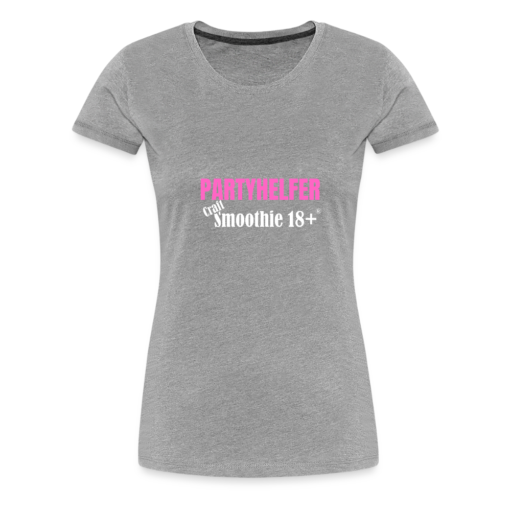 Partyhelfer - Frauen Premium T-Shirt - Grau meliert