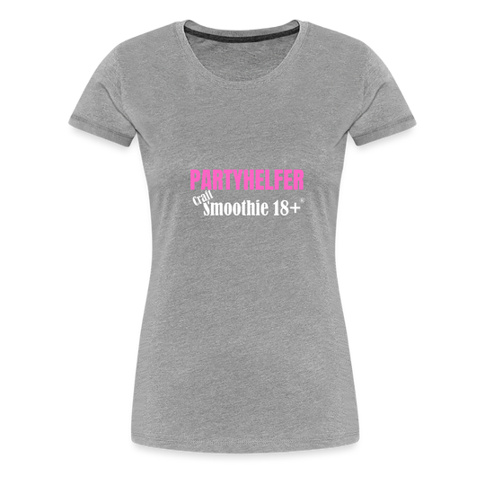 Partyhelfer - Frauen Premium T-Shirt - Grau meliert
