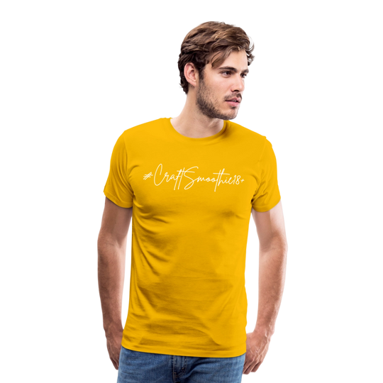 #CraftSmoothie18+ - Männer Premium T-Shirt - Sonnengelb
