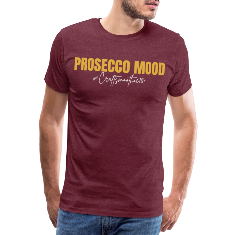 Prosecco Mood - Männer Premium T-Shirt - Bordeauxrot meliert