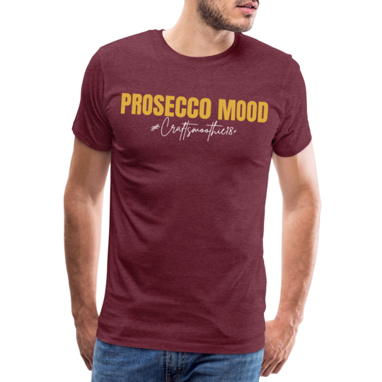 Prosecco Mood - Männer Premium T-Shirt - Bordeauxrot meliert