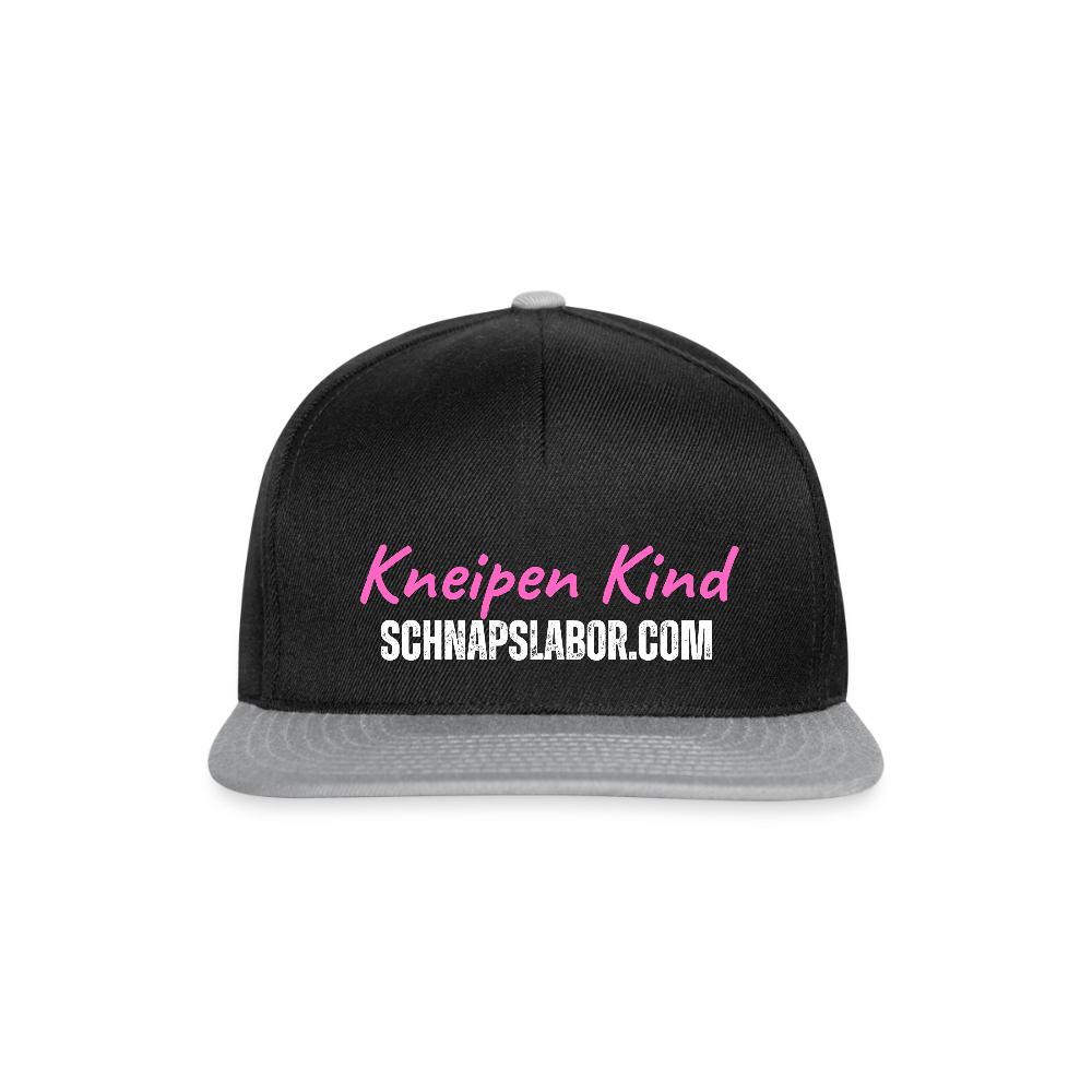 Kneipen Kind - Snapback Cap - Schwarz/Grau