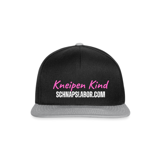 Kneipen Kind - Snapback Cap - Schwarz/Grau