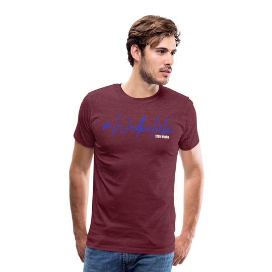 #Wodkaliebe 1205 - Männer Premium T-Shirt - Bordeauxrot meliert