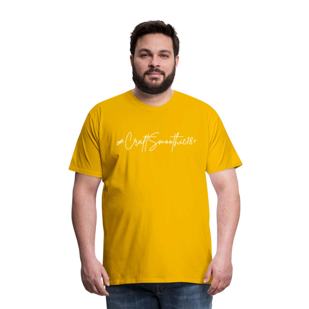 #CraftSmoothie18+ - Männer Premium T-Shirt - Sonnengelb