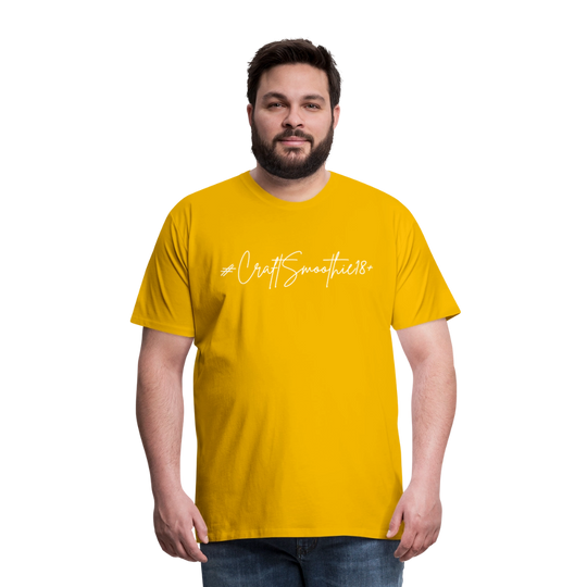 #CraftSmoothie18+ - Männer Premium T-Shirt - Sonnengelb