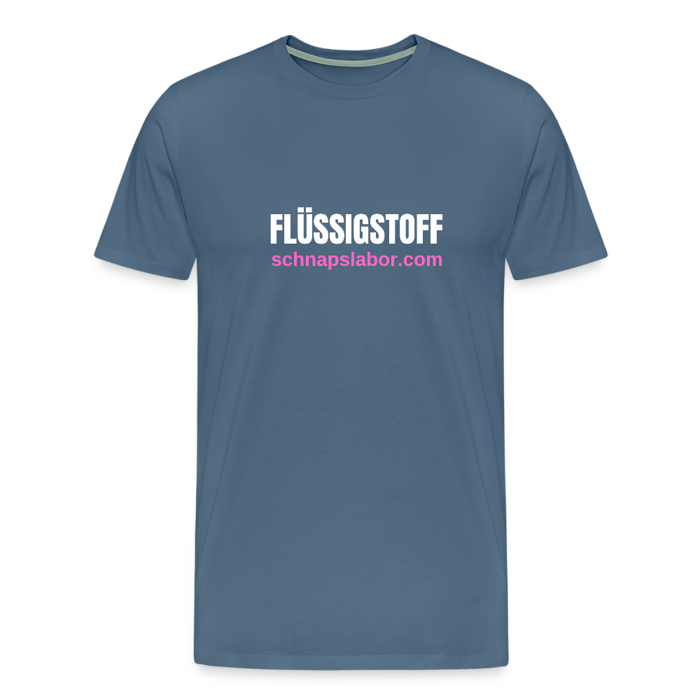 Flüssigstoff - Männer Premium T-Shirt - Blaugrau