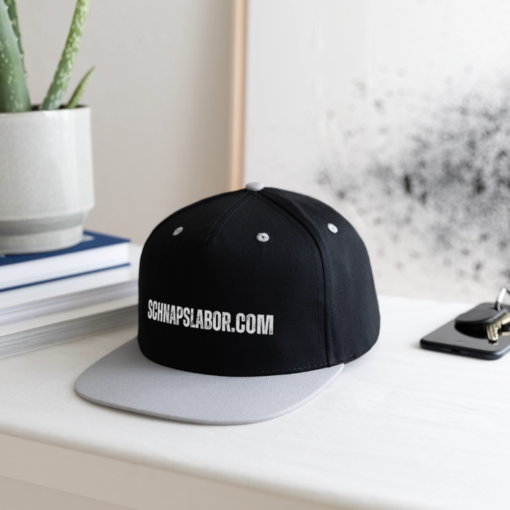 Schnapslabor - Kontrast Snapback Cap - Schwarz/Grau
