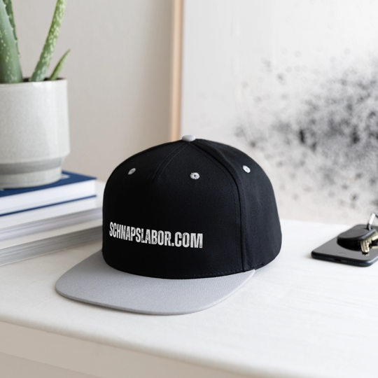 Schnapslabor - Kontrast Snapback Cap - Schwarz/Grau