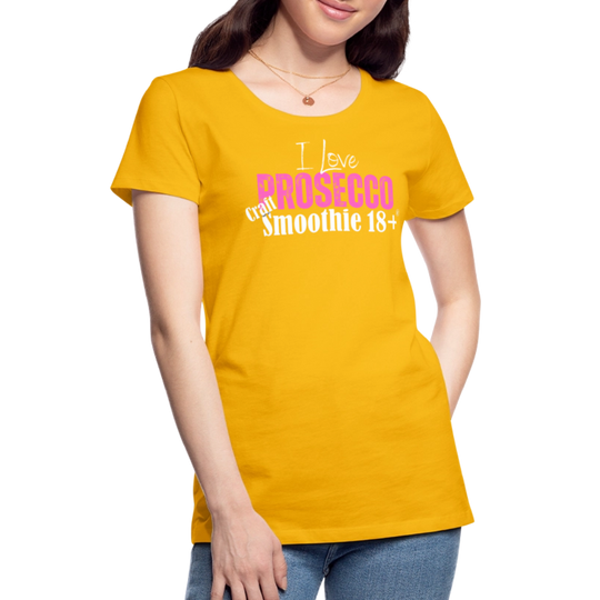 I love Prosecco - Frauen Premium T-Shirt - Sonnengelb
