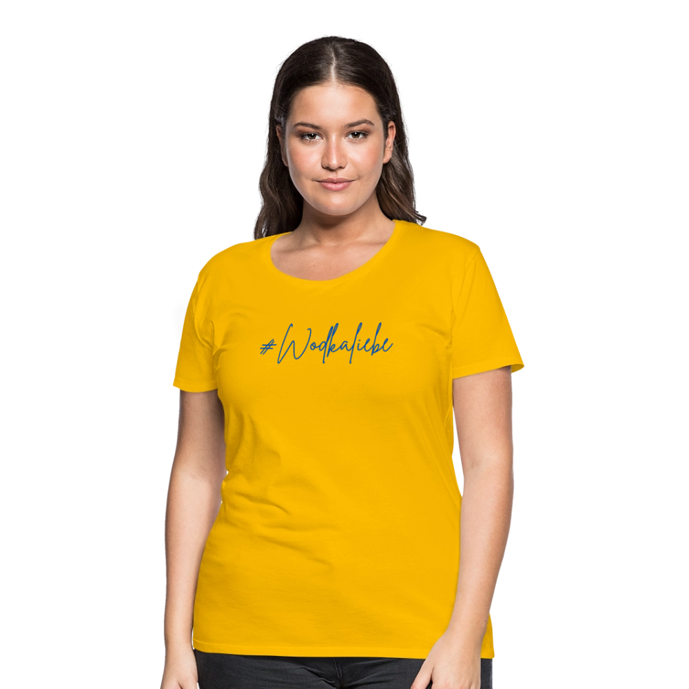 #Wodkaliebe - Frauen Premium T-Shirt - Sonnengelb
