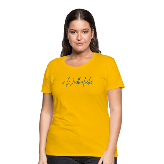 #Wodkaliebe - Frauen Premium T-Shirt - Sonnengelb