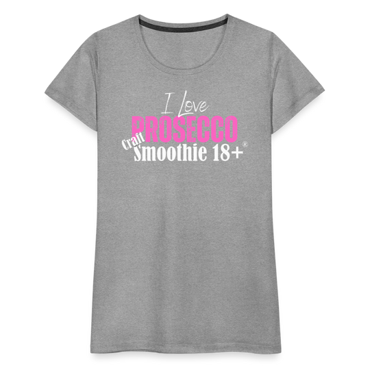 I love Prosecco - Frauen Premium T-Shirt - Grau meliert