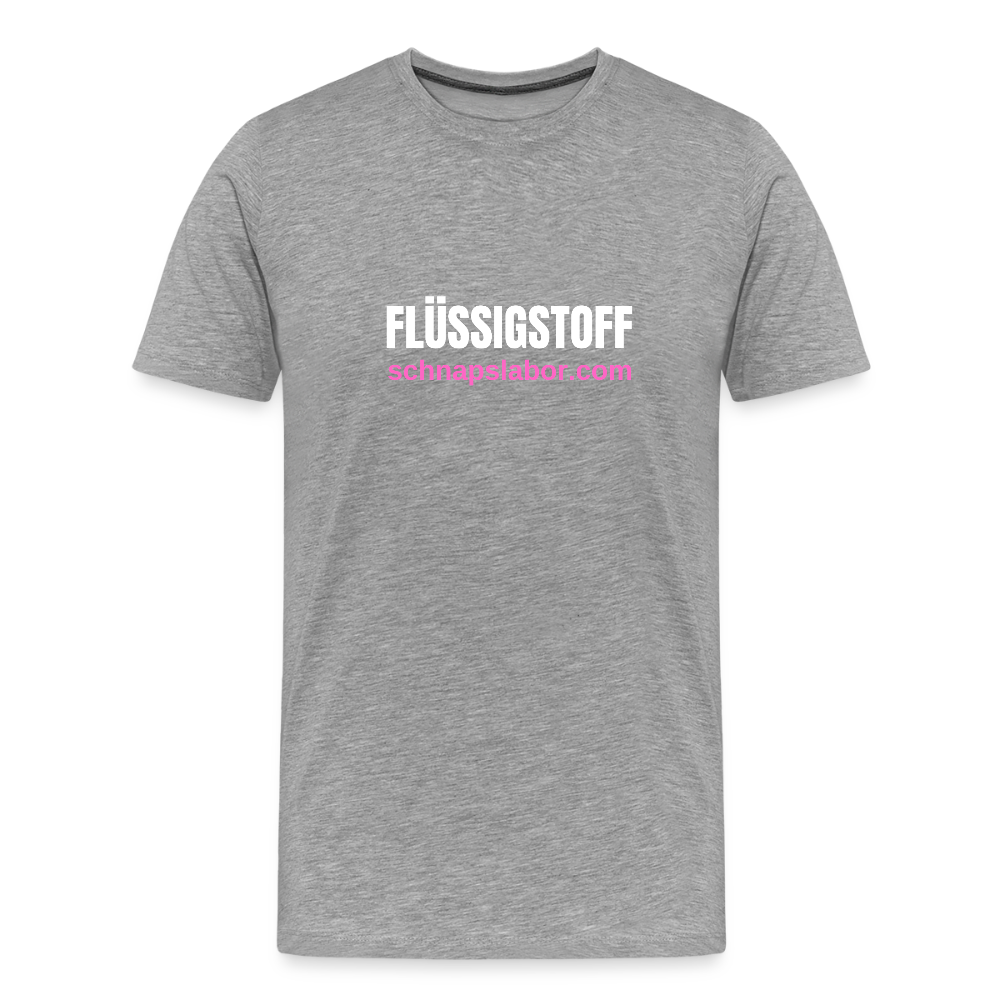 Flüssigstoff - Männer Premium T-Shirt - Grau meliert