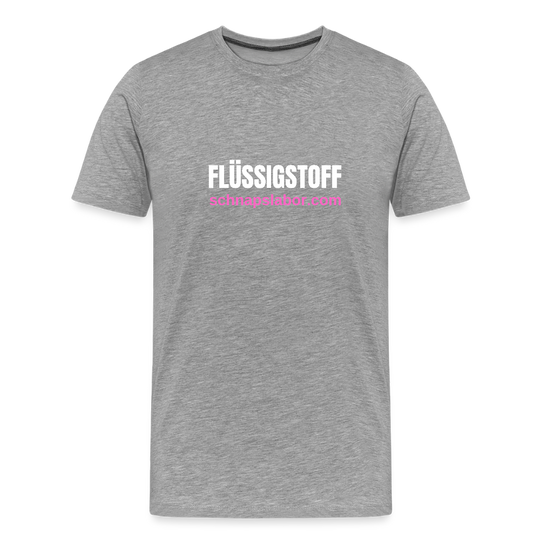 Flüssigstoff - Männer Premium T-Shirt - Grau meliert