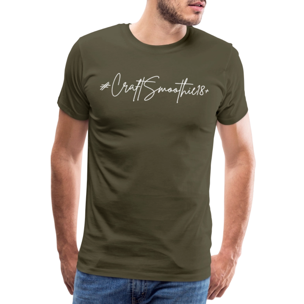 #CraftSmoothie18+ - Männer Premium T-Shirt - Khaki