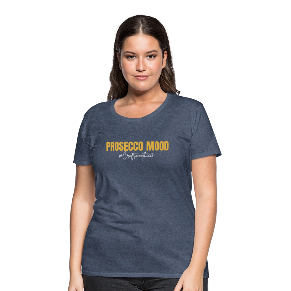 Prosecco Mood - Frauen Premium T-Shirt - Blau meliert