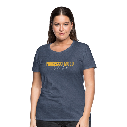 Prosecco Mood - Frauen Premium T-Shirt - Blau meliert