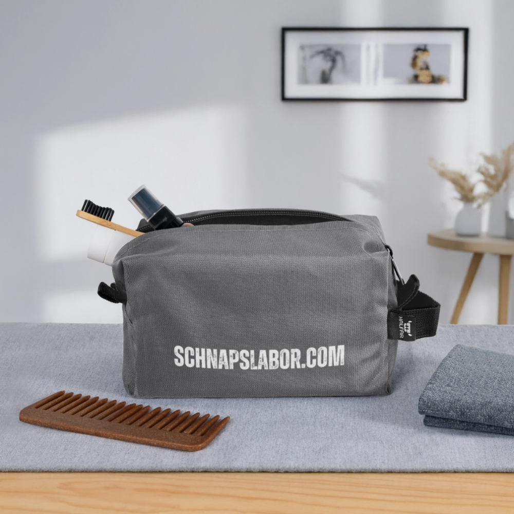 Schnapslabor - Recycelte Kulturtasche - Anthrazit