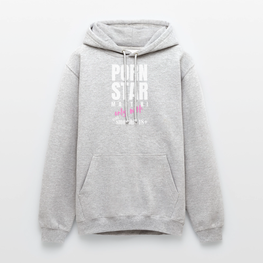 Pornstar Hoodie - "Unisex" - Hellgrau meliert