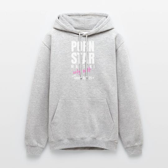 Pornstar Hoodie - "Unisex" - Hellgrau meliert