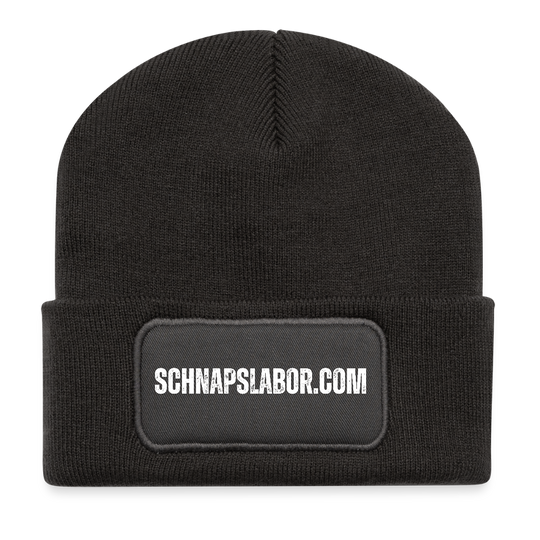 Schnapslabor - Recycelte Patch Beanie - Dunkelgrau