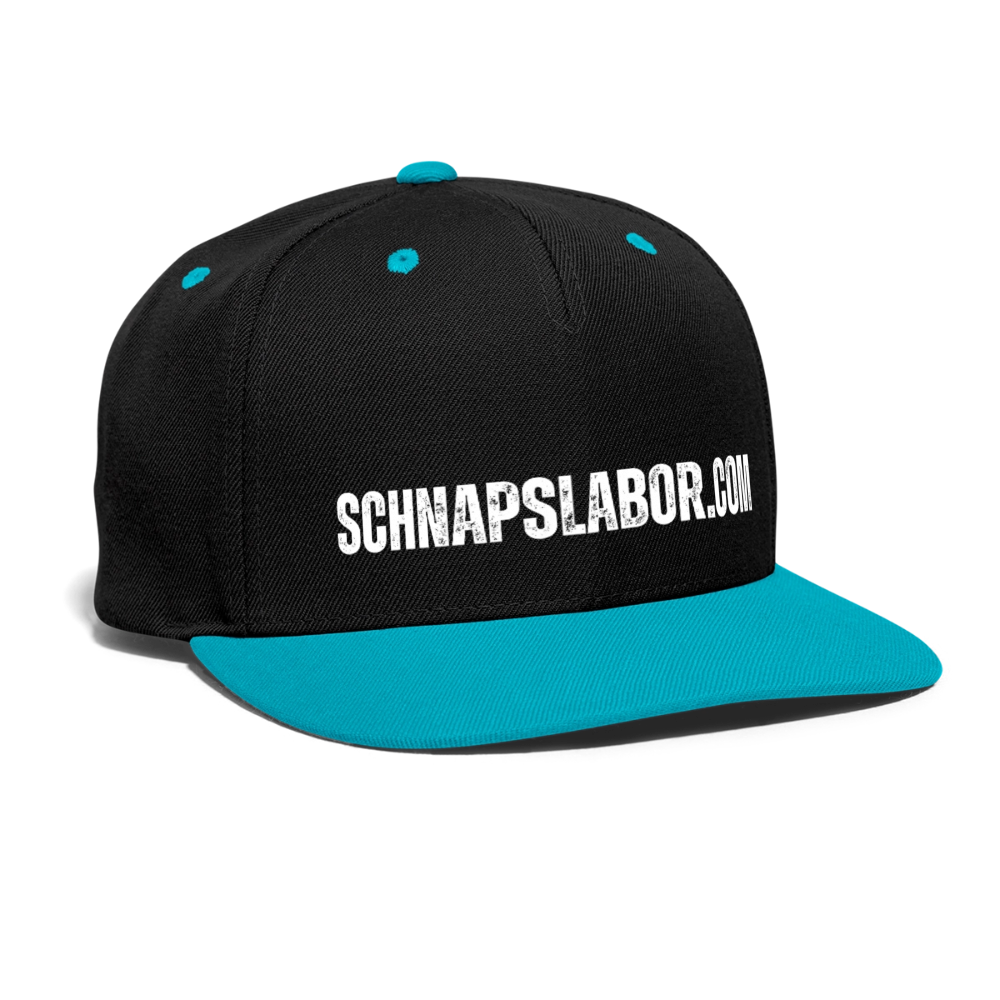 Schnapslabor - Kontrast Snapback Cap - Schwarz/Türkis