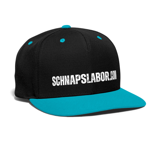 Schnapslabor - Kontrast Snapback Cap - Schwarz/Türkis