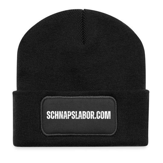 Schnapslabor - Recycelte Patch Beanie - Schwarz