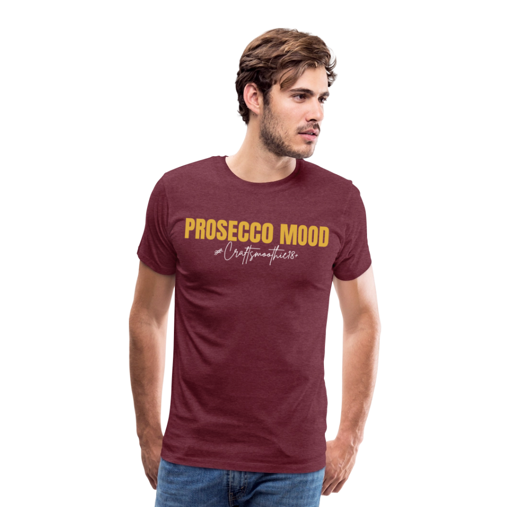 Prosecco Mood - Männer Premium T-Shirt - Bordeauxrot meliert