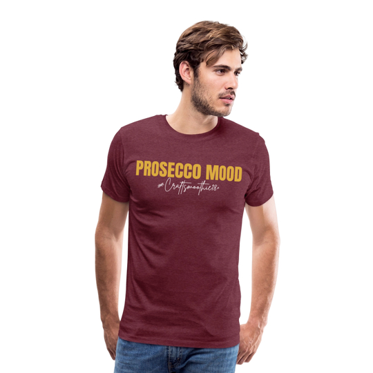Prosecco Mood - Männer Premium T-Shirt - Bordeauxrot meliert