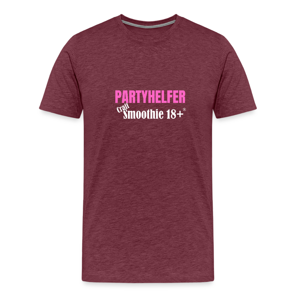 Partyhelfer - Männer Premium T-Shirt - Bordeauxrot meliert