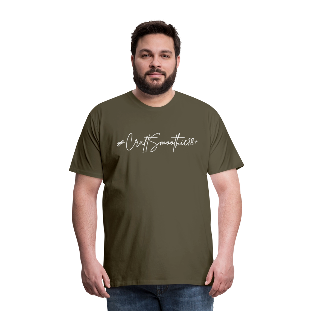 #CraftSmoothie18+ - Männer Premium T-Shirt - Khaki