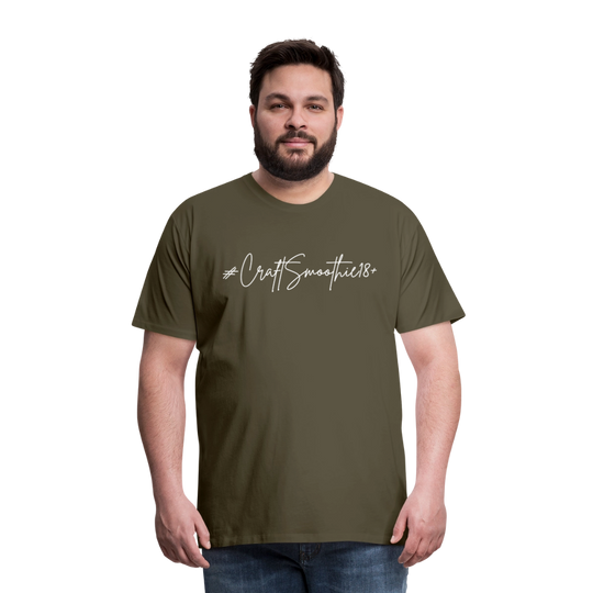 #CraftSmoothie18+ - Männer Premium T-Shirt - Khaki