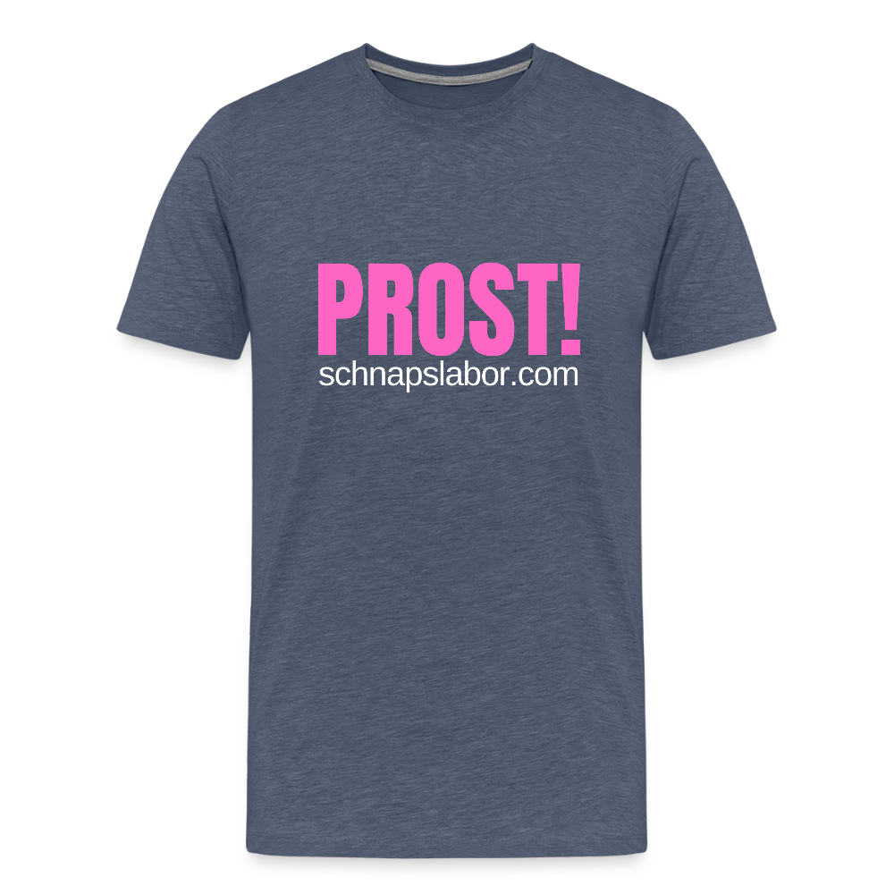 Prost - Männer Premium T-Shirt - Blau meliert