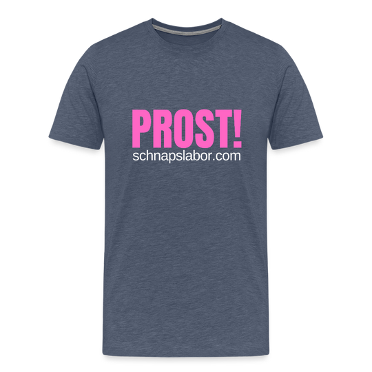 Prost - Männer Premium T-Shirt - Blau meliert