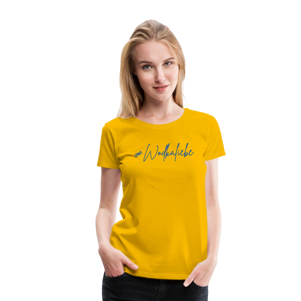 #Wodkaliebe - Frauen Premium T-Shirt - Sonnengelb