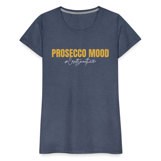Prosecco Mood - Frauen Premium T-Shirt - Blau meliert