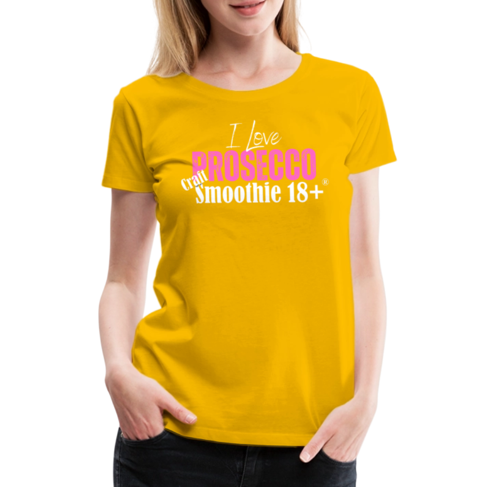 I love Prosecco - Frauen Premium T-Shirt - Sonnengelb