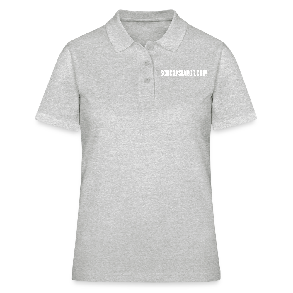 Schnapslabor - Frauen Poloshirt - Grau meliert