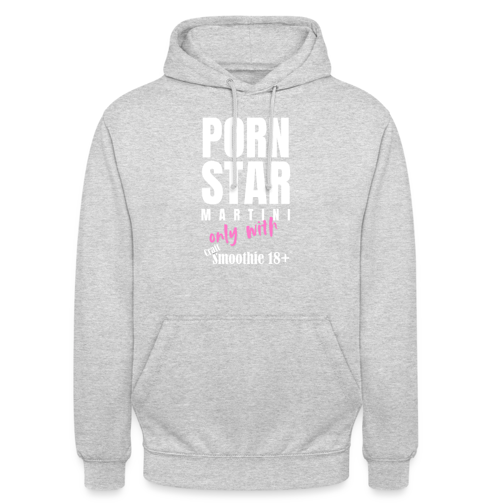 Pornstar Hoodie - "Unisex" - Hellgrau meliert