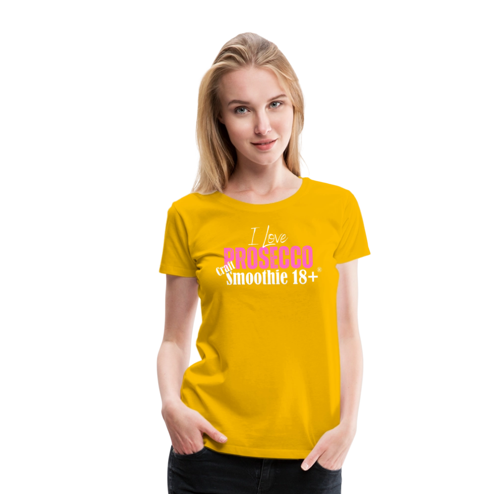 I love Prosecco - Frauen Premium T-Shirt - Sonnengelb