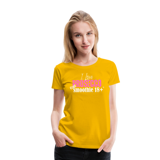 I love Prosecco - Frauen Premium T-Shirt - Sonnengelb