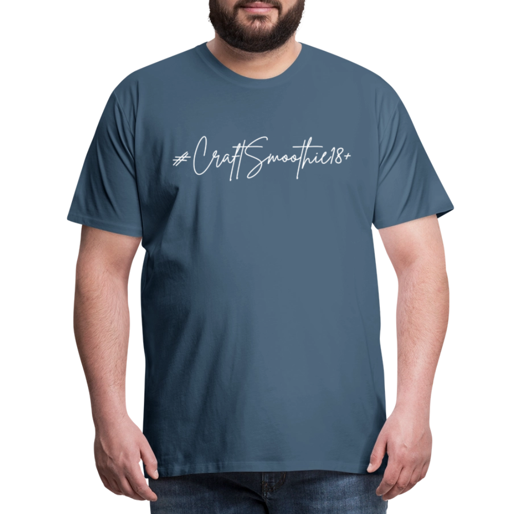 #CraftSmoothie18+ - Männer Premium T-Shirt - Blaugrau