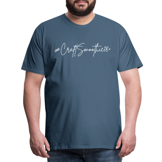 #CraftSmoothie18+ - Männer Premium T-Shirt - Blaugrau