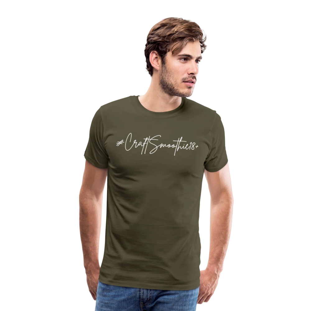 #CraftSmoothie18+ - Männer Premium T-Shirt - Khaki