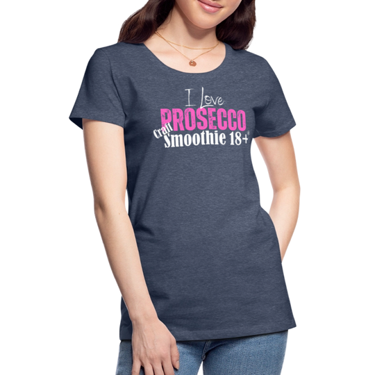 I love Prosecco - Frauen Premium T-Shirt - Blau meliert