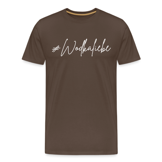 #Wodkaliebe - Männer Premium T-Shirt - Edelbraun